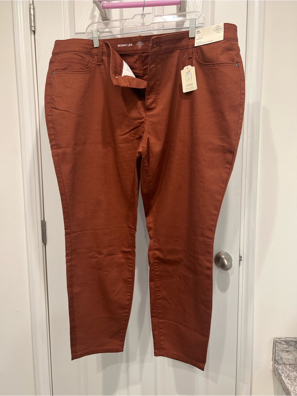 St. John’s Bay Skinny Leg Pants in Rust Brown